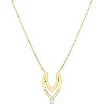 Tuğrul Altın T031847 Taşlı Altın Kolye