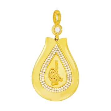 Tuğrul Altın T044482 Osmanlı Tuğralı Çerçeveli Altın Kolye Ucu