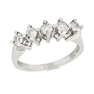 Tuğrul Altın T51 0.13 Ct Pırlanta Beş Taş Yüzük