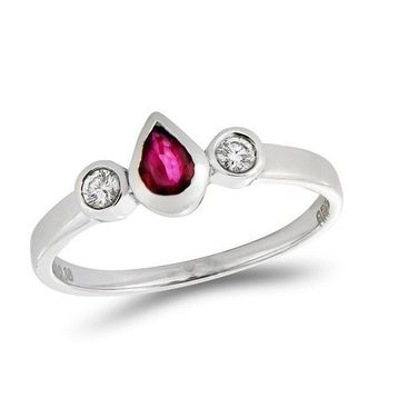 Tuğrul Altın T51 0.46 Ct Pırlanta Yakut Yüzük