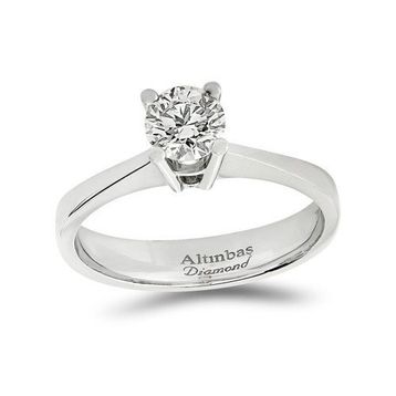 Tuğrul Altın T51 0.50 ct Pırlanta Tek Taş Yüzük
