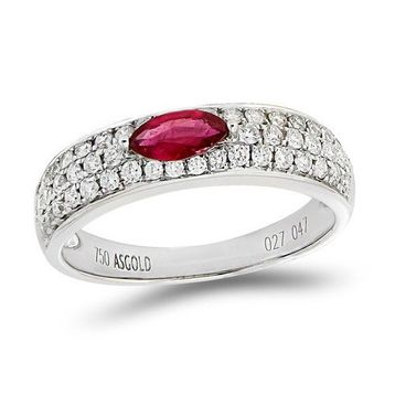 Tuğrul Altın T51 0.74 Ct Pırlanta Yakut Yüzük