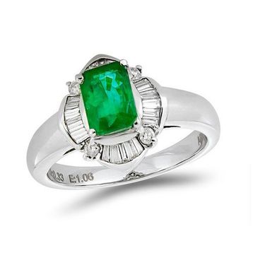 Tuğrul Altın T51 1.39 Ct Pırlanta Zümrüt Yüzük