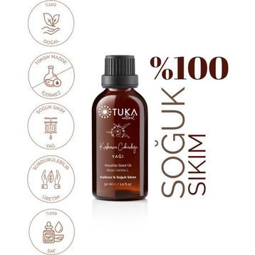 Tuka Natural 30 ml Kuşburnu Çekirdeği Yağı