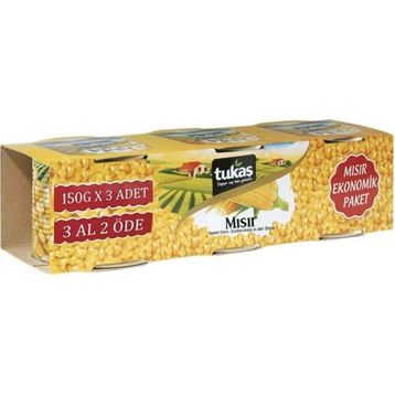 Tukaş 3x150 gr Mısır Konserve