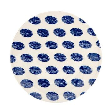 Tulu Porselen Madre Mavi 25 cm Servis Tabağı