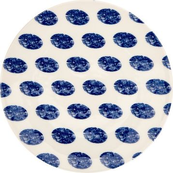 Tulu Porselen Madre Mavi 25 cm Servis Tabağı