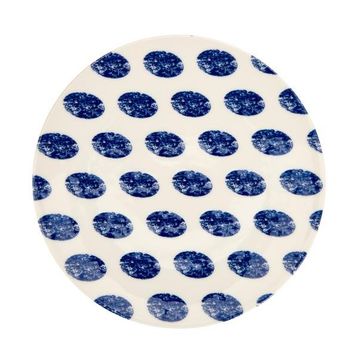 Tulu Porselen Madre Mavi 25 cm Servis Tabağı