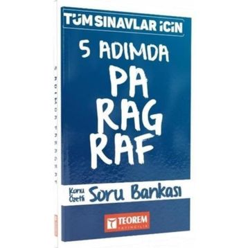 Tüm Sınavlar İçin 5 Adımda Paragraf Konu Özetli Soru Bankası Kollektif Teorem Yayıncılık