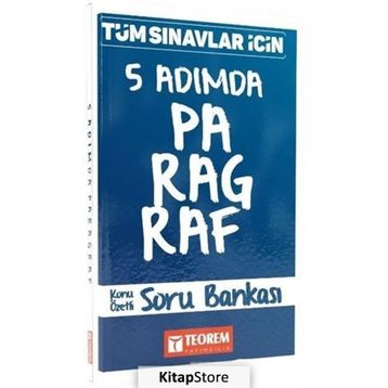 Tüm Sınavlar İçin 5 Adımda Paragraf Konu Özetli Soru Bankası Kollektif Teorem Yayıncılık