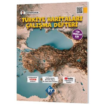 Tüm Sınavlar İçin Coğrafyanın Kodları Türkiye Haritaları Çalışma Defteri - KR Akademi