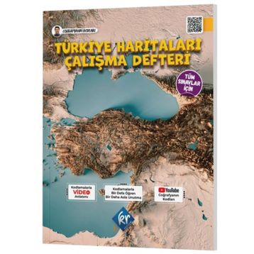 Tüm Sınavlar İçin Coğrafyanın Kodları Türkiye Haritaları Çalışma Defteri - KR Akademi