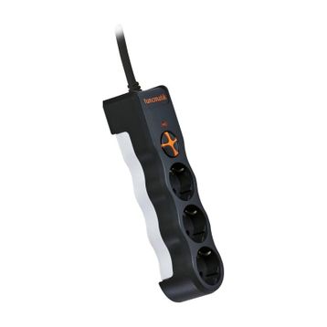 Tunçmatik TSK19010 Kablolu Üçlü Siyah Powersurge Akım Korumalı Priz