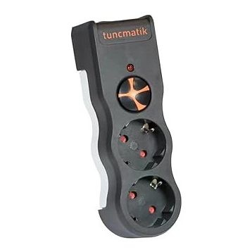 Tunçmatik TSK19022 Powersurge Siyah 2'li Akım Korumalı Priz