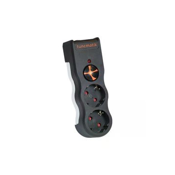 Tunçmatik TSK19022 Powersurge Siyah 2'li Akım Korumalı Priz