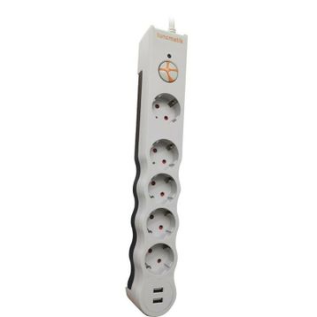 Tunçmatik TSK6134 Powersurge 1050 Joule Enerji Koruma Beyaz 5'li Priz