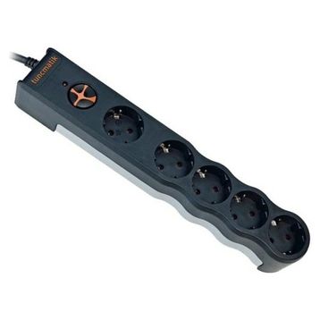 Tunçmatik TSK6136 5'li 1.5 m 1050 J Powersurge Siyah Enerji Korumalı Priz