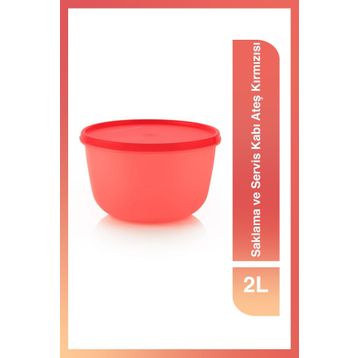 Tupperware 2 lt Kırmızı Kapaklı Saklama Kabı