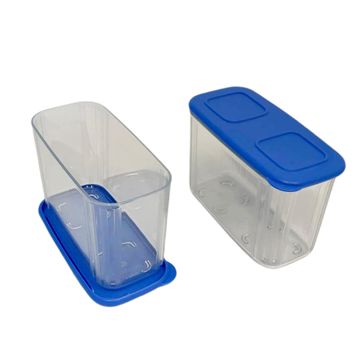 Tupperware 2'li 715 ml Şeffaf Mavi Buzdolabı Kabı