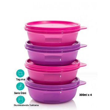 Tupperware 4 lü Set Şeker Kaplar
