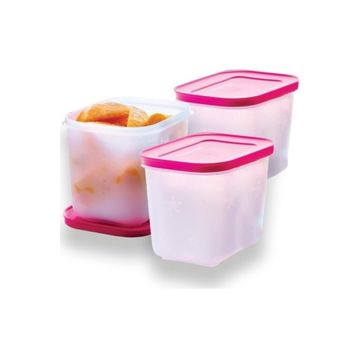 Tupperware Alaska 3x1.1 lt Pembe Saklama Kabı