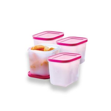 Tupperware Alaska 4x1.1 lt Pembe Saklama Kabı