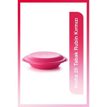 Tupperware Aloha 2'li Rubin Kırmızı Tabak