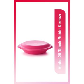 Tupperware Aloha 2'li Rubin Kırmızı Tabak