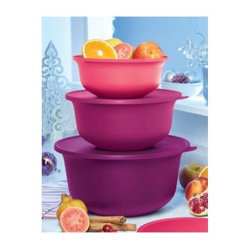 Tupperware Aloha 3'lü Saklama Servis Hazırlık Kabı
