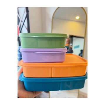 Tupperware Bölmeli 1 lt + 550 ml 2 Adet Beslenme Kutusu