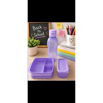 Tupperware Bölmeli Beslenme Kabı ve 750 ml Suluk Seti
