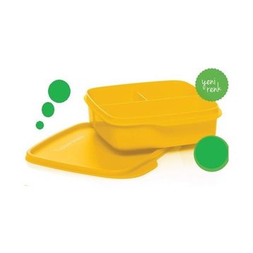 Tupperware Bölmeli Sarı 500 ml Beslenme Kutusu