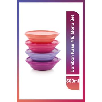 Tupperware Bonibon 4'lü Morlu 500 ml Kase