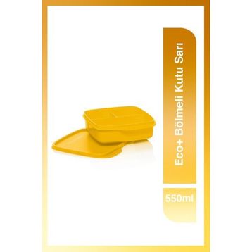 Tupperware Eco+ Bölmeli 550 ml Sarı Beslenme Kutu