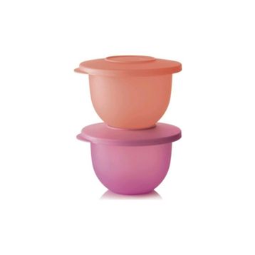 Tupperware Eko 2x500 ml Mor Turuncu Saklama Kabı