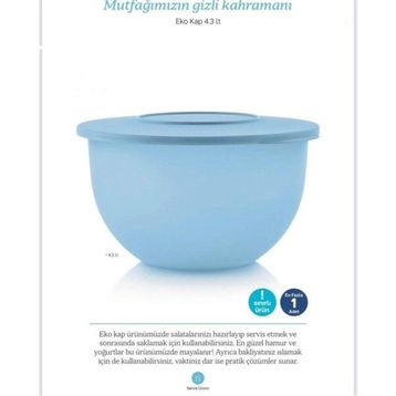 Tupperware Eko 4.3 lt Mavi Saklama Kabı