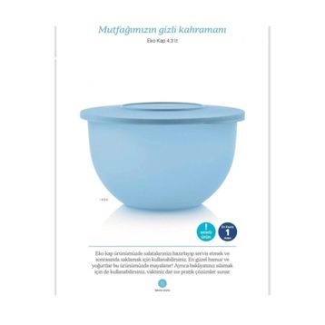 Tupperware Eko 4.3 lt Mavi Saklama Kabı