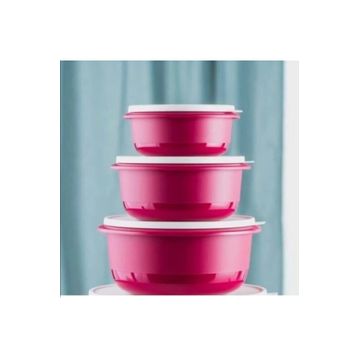Tupperware Fuşya 3'lü Miksim Saklama Kabı
