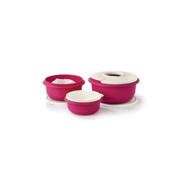 Tupperware Fuşya 3'lü Miksim Saklama Kabı