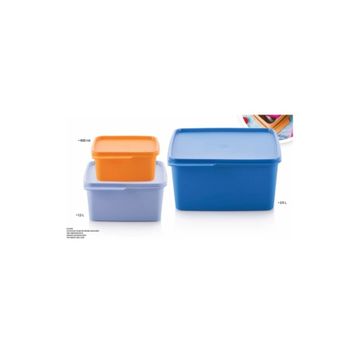 Tupperware Kare 3'lü 500-1.2-2.5 lt Saklama Kabı