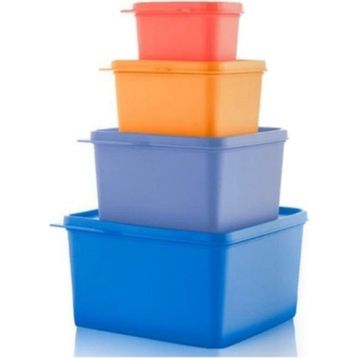 Tupperware Kare 4'lü Saklama Kabı