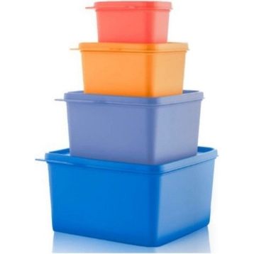 Tupperware Kare 4'lü Saklama Kabı