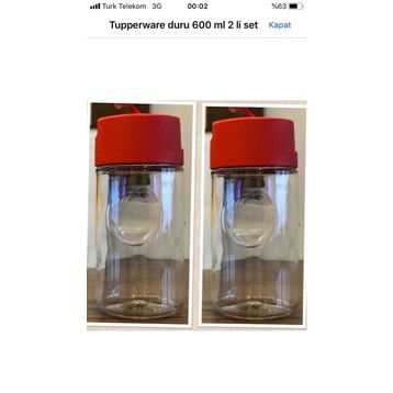 Tupperware Kırmızı 2'li Duru Zeytinyağlık