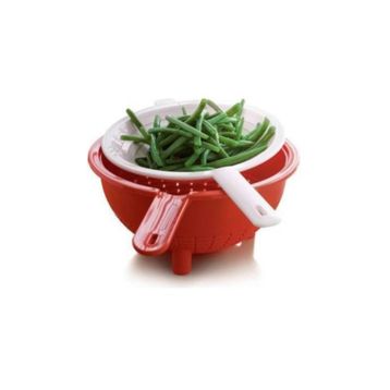 Tupperware Kırmızı Çift Süzgeç