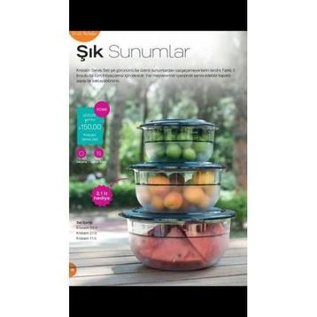 Tupperware Kristalin 1,3 lt Saklama Kabı