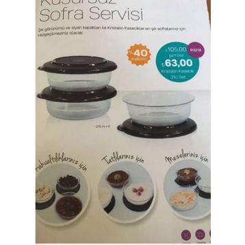 Tupperware Kristalin 275 ML 3'lü Kase