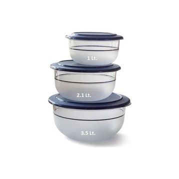 Tupperware Kristalin 3'lü Lacivert Saklama Kabı