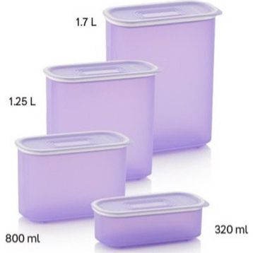 Tupperware Lila 4'lü Oval Saklama Kabı