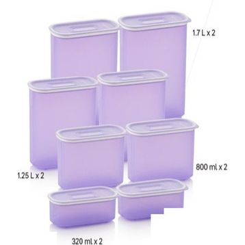 Tupperware Lila 8'li Oval Saklama Kabı