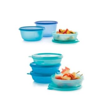 Tupperware Mavi Kapaklı 4'lü Saklama Kabı